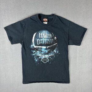 Vintage 2000s Harley Davidson Black Eagle Biker T Shirt Small